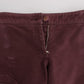 Ermanno Scervino Chic Bordeaux Capri Cropped Cargo Pants