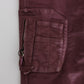 Ermanno Scervino Chic Bordeaux Capri Cropped Cargo Pants