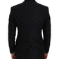 Dolce & Gabbana Elegant Blue & Black Slim Fit Suit Ensemble