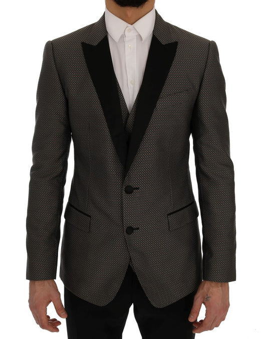 Dolce & Gabbana Multicolor Patterned Slim Fit Blazer