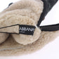 Dolce & Gabbana Gray Wool Shearling Studded Green Leopard Gloves