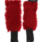 Dolce & Gabbana Elegant Red Leather Elbow Long Gloves