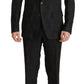 Dolce & Gabbana Glittering Black Martini Suit Set