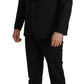 Dolce & Gabbana Elegant Black Three Piece Wool Suit