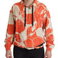 Dolce & Gabbana Elegant Floral Zip Hooded Sweater