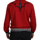 Dolce & Gabbana Dazzling Sequined Red Pullover Sweater