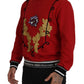 Dolce & Gabbana Dazzling Sequined Red Pullover Sweater