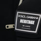 Dolce & Gabbana Elegant Full Zip Black and White Sweater