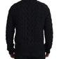 Dolce & Gabbana Elegant Black Wool-Cashmere Pullover Sweater