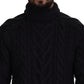 Dolce & Gabbana Elegant Black Wool-Cashmere Pullover Sweater