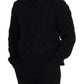 Dolce & Gabbana Elegant Black Wool-Cashmere Pullover Sweater