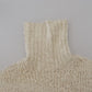 Dolce & Gabbana Elegant Cream Turtleneck Wool Blend Sweater