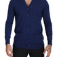 Dolce & Gabbana Elegant Virgin Wool Blue Cardigan Sweater