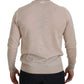 Dolce & Gabbana Elegant Beige Crewneck Wool Sweater