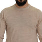 Dolce & Gabbana Elegant Beige Crewneck Wool Sweater