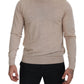 Dolce & Gabbana Elegant Beige Crewneck Wool Sweater