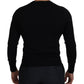 Dolce & Gabbana Elegant Wool Buttoned Black Cardigan