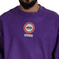 Dolce & Gabbana Elegant Purple Cotton Crewneck Sweater