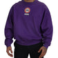 Dolce & Gabbana Elegant Purple Cotton Crewneck Sweater