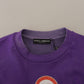 Dolce & Gabbana Elegant Purple Cotton Crewneck Sweater