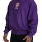 Dolce & Gabbana Elegant Purple Cotton Crewneck Sweater