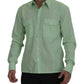 Dolce & Gabbana Mint Green Slim Fit Casual Button-Down Shirt