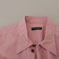 Dolce & Gabbana Elegant Pink Casual Cotton Shirt