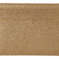 Dolce & Gabbana Elegant Gold Leather Cardholder