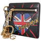 Dolce & Gabbana Black Leather #DGLovesLondon Keyring Cardholder Coin Case