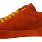 Dolce & Gabbana Orange Suede Italian Sneakers