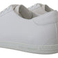 Dolce & Gabbana Italian Leather White Low-Top Sneakers