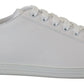 Dolce & Gabbana Italian Leather White Low-Top Sneakers