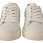 Dolce & Gabbana Elegant White Leather Low-Top Sneakers