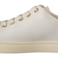 Dolce & Gabbana Studded Heart Leather Sneakers - Pure Elegance