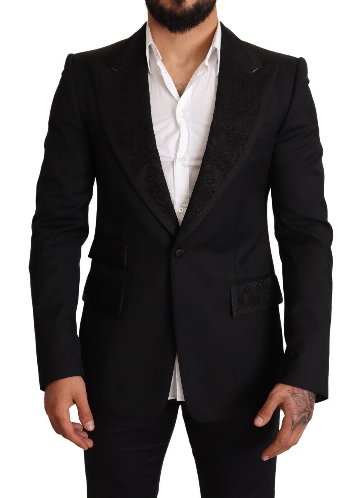 Dolce & Gabbana Elegant Black Slim Fit Blazer Jacket