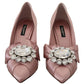 Dolce & Gabbana Crystal-Embellished Silk Bow Pumps