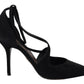 Dolce & Gabbana Elegant Ankle Strap Suede Heels