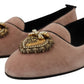 Dolce & Gabbana Elegant Pink Velvet Devotion Loafers