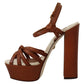 Dolce & Gabbana Elevate Your Style with Chic Leather Platform Sandals