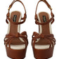 Dolce & Gabbana Elevate Your Style with Chic Leather Platform Sandals