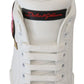 Dolce & Gabbana Elegant White Portofino Leather Sneakers