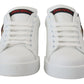 Dolce & Gabbana Elegant White Portofino Leather Sneakers