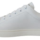 Dolce & Gabbana Elegant White Leather Men's Sneakers