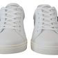 Dolce & Gabbana Elegant White Leather Men's Sneakers