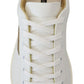 Dolce & Gabbana Elegant White Leather Low Top Sneakers