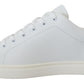 Dolce & Gabbana Elegant White Leather Low Top Sneakers