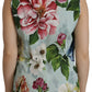 Dolce & Gabbana Chic Round Neck Sleeveless Tank with Tropical Rose Print