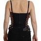 Dolce & Gabbana Multicolor Sleeveless Bustier Jeweled Spring Top