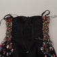 Dolce & Gabbana Multicolor Sleeveless Bustier Jeweled Spring Top