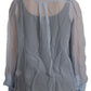 Dolce & Gabbana Elegant Silk Ascot Collar Blouse in Light Blue